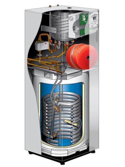 Термопомпа Atlantic ALFEA EXCELLIA DUO A.I. HP TRI 15 Kw с вграден бойлер 190 литра - отопление, охлаждане и БГВ