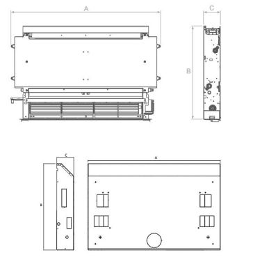 Вентилаторен конвектор за вграждане инвертор SLI 1600